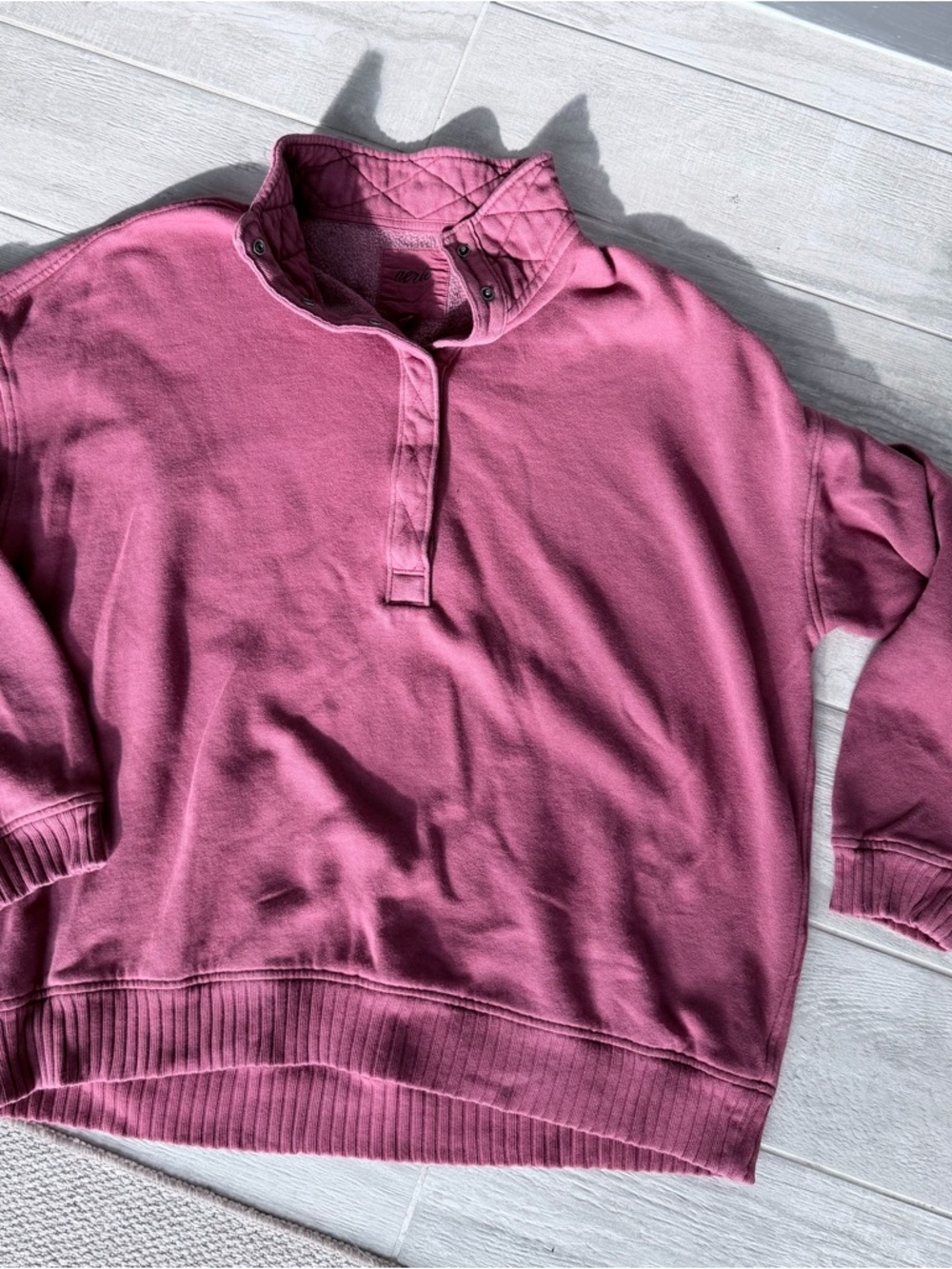 aerie Dusty Rose Sherpa Pullover